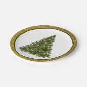 Elegant kerstboom/goudglitterpapier Bord (Gekanteld)