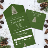 Elegant kerstboom Green Company Holiday All In One Uitnodiging