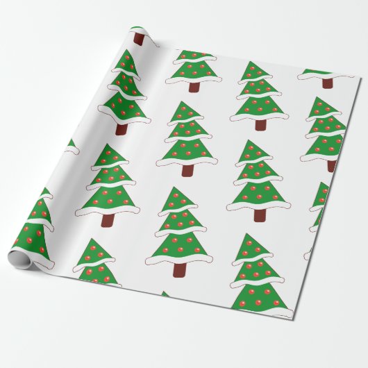 Elegant kerstboom inpakpapier! cadeaupapier (Uitgerold)