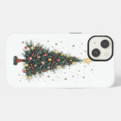 Elegant kerstboom iPhone hoesje (Achterkant horizontaal)