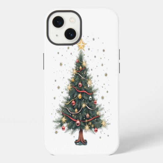 Elegant kerstboom iPhone hoesje (Achterkant)
