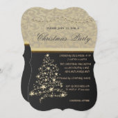 Elegant kerstboom, kerstfeest bedrijf kaart (Voorkant / Achterkant)