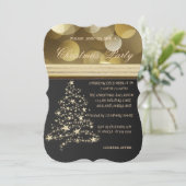 Elegant kerstboom, kerstfeest bedrijf kaart (Staand voorkant)