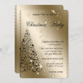 Elegant kerstboom, kerstfeest kaart (Voorkant / Achterkant)
