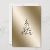 Elegant kerstboom, kerstfeest kaart (Achterkant)