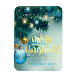 Elegant kerstboom, Kogels, sterrenfeestdag Magneet