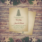 Elegant kerstboom Kraft Budget Weddenschap Uitnodi