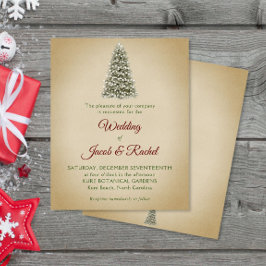 Elegant kerstboom Kraft Budget Weddenschap Uitnodi