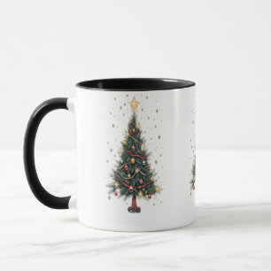 Elegant kerstboom mok