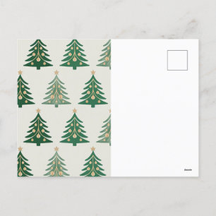 Elegant kerstboom & Ornament Patroon – Festiv Feestdagenkaart