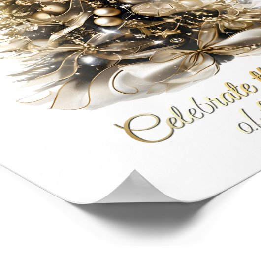 Elegant kerstboom Poster (Hoek)