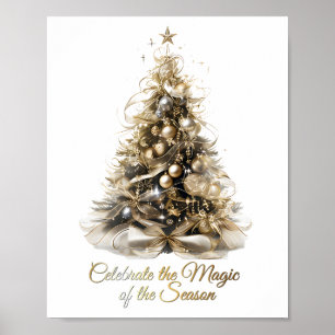 Elegant kerstboom Poster