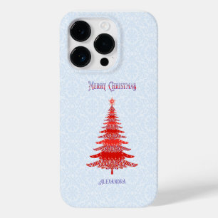 Elegant kerstboom Red Blue, op maat gemaakt Case-Mate iPhone 14 Pro Hoesje