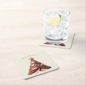 Elegant kerstboom-Roos goud Kartonnen Onderzetters (Insitu)