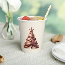 Elegant kerstboom-Roos goud Papieren Bekers