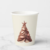 Elegant kerstboom-Roos goud Papieren Bekers (Voorkant)
