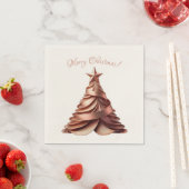 Elegant kerstboom-Roos goud Servet (Insitu)