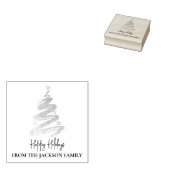 Elegant kerstboom rubberstempel (Gestempeld)
