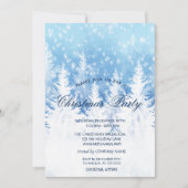 Elegant kerstboom, sneeuwkerstfeest kaart (Voorkant)