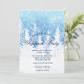 Elegant kerstboom, sneeuwkerstfeest kaart (Staand voorkant)