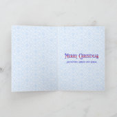 Elegant kerstboom Snowflake Blue, speciaal geperso Feestdagen Kaart (Binnen)