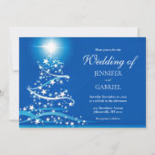 Elegant kerstboom Sparkle Wedding Kaart (Voorkant)