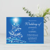Elegant kerstboom Sparkle Wedding Kaart (Staand voorkant)