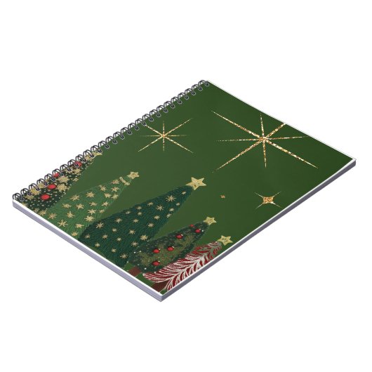 Elegant kerstboom spiraal Notitieboek (Linkerzijde)