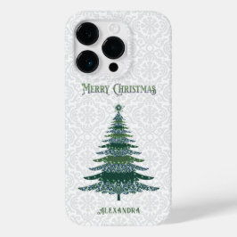 Elegant kerstboom White Green, speciaal gepersonal Case-Mate iPhone 14 Pro Hoesje