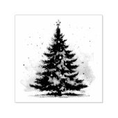 Elegant kerstboom  zelfinktende stempel (Design)