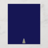 Elegant kerstboomblauw budget Weddenschap uitnodig (Achterkant)