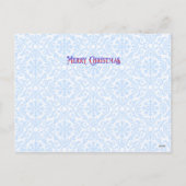 Elegant kerstboomblauw op maat feestdagenkaart (Achterkant)