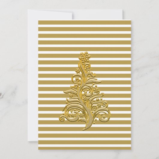 Elegant kerstboomfeest kaart (Achterkant)