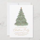 Elegant kerstboomfeest kaart (Voorkant)