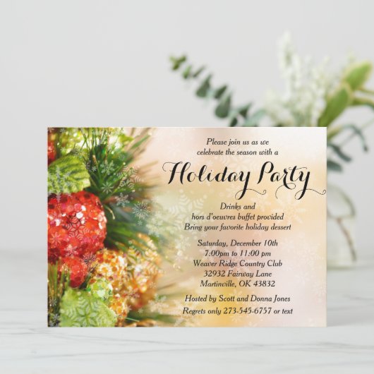 Elegant kerstboomfeest kaart (Staand voorkant)