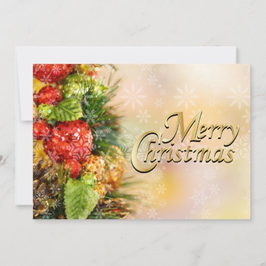 Elegant kerstboomfeest kaart (Achterkant)