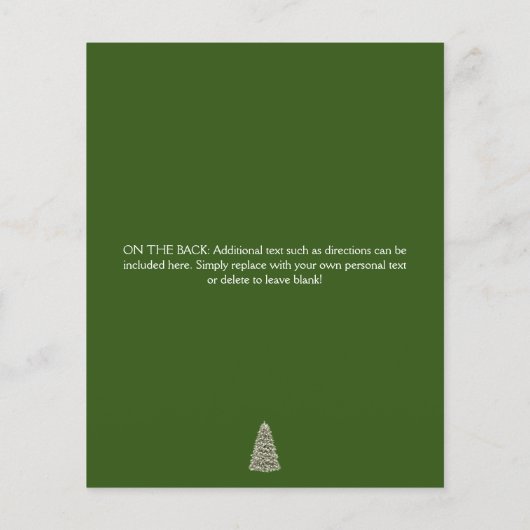 Elegant kerstboomfeest Rood met kerst (Achterkant)