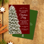 Elegant kerstboomfeest Rood met kerst Kaart