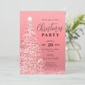 Elegant kerstboomfeest Roos Gold Holiday Kaart (Staand voorkant)