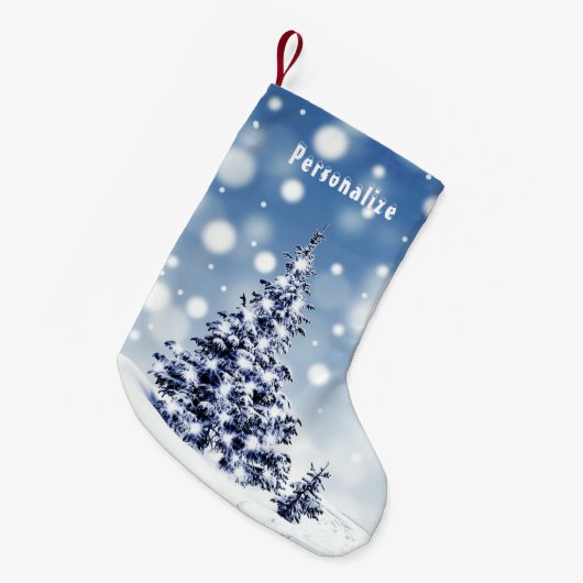 Elegant kerstboomfeest Sneeuwfeest Kleine Kerstsok (Voorkant (Hangend))