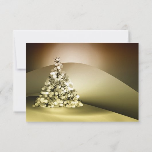 Elegant kerstboomfirma kerstmis kaart (Achterkant)