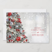 Elegant kerstboomflatje feestdagenkaart (Voorkant)