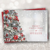 Elegant kerstboomflatje feestdagenkaart