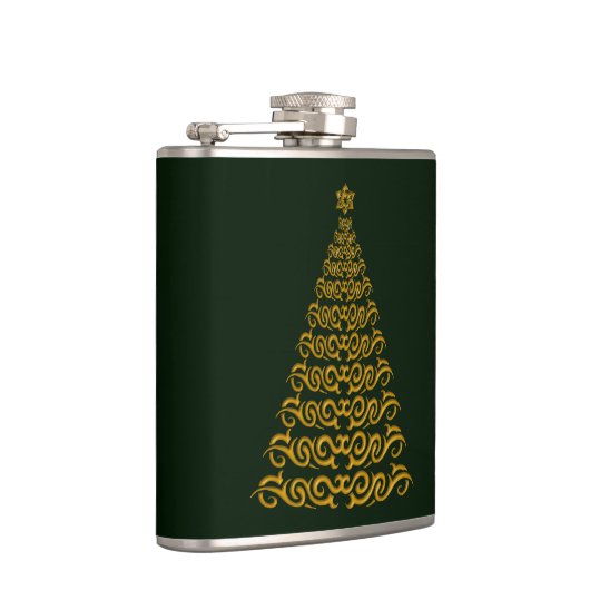 Elegant kerstboomkolf heupfles (Rechts)