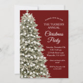 Elegant kerstboomkuip Red Pset met kerstfeest Kaart (Voorkant)