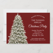 Elegant kerstboomkuip Red Pset met kerstfeest Kaart (Voorkant)