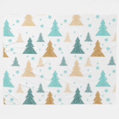 Elegant kerstboommodel fleece deken (Voorkant (Horizontaal))