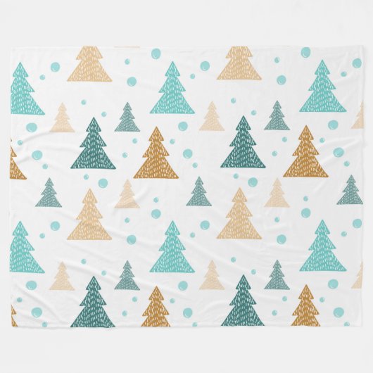 Elegant kerstboommodel fleece deken (Voorkant (Horizontaal))