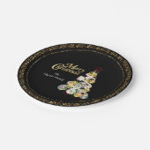 Elegant kerstboomontwerp papieren bordje (Gekanteld)