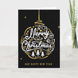 Elegant kerstboomornament feestdagen kaart